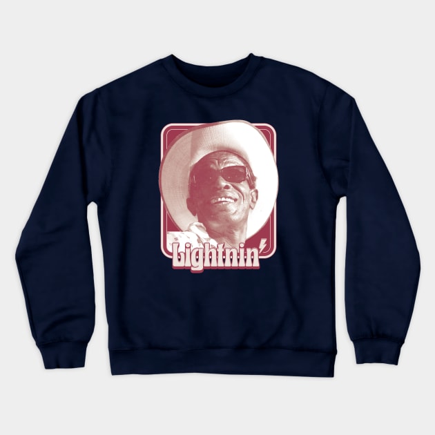 Lightnin' Hopkins Bluesman Retro Crewneck Sweatshirt by Pitchin' Woo Design Co.